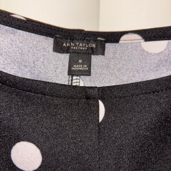 Ann-taylor Women's Black and Navy Blouse - Picture 3 of 4